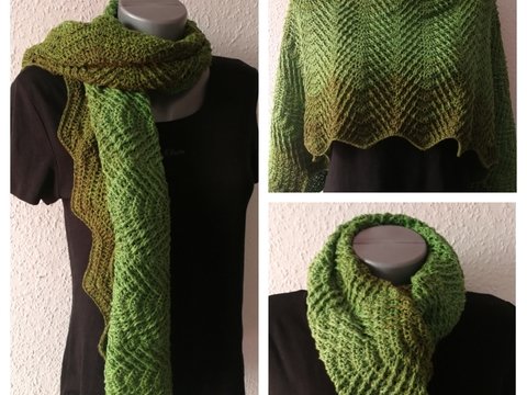 Häkelanleitung Stola "Wave"