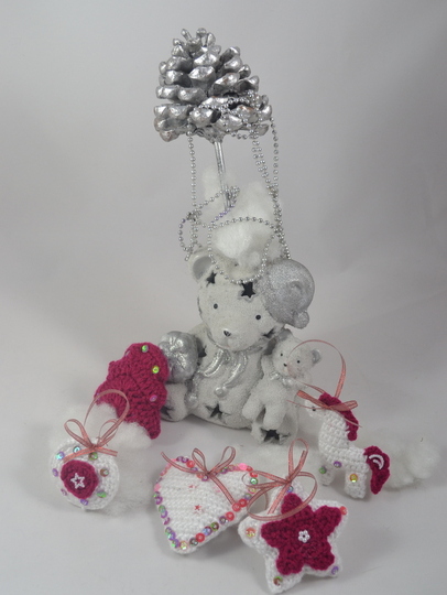 Häkelanleitung * Weihnachtsdeko * 5 Teile