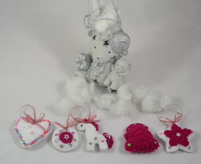 Häkelanleitung * Weihnachtsdeko * 5 Teile