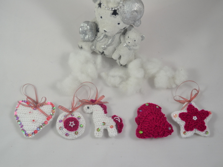 Häkelanleitung * Weihnachtsdeko * 5 Teile