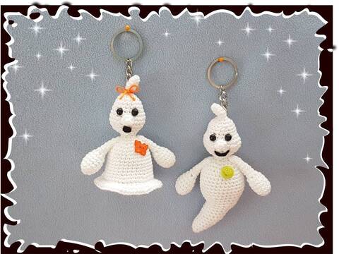 Schlüsselanhänger/Taschenbaumler, kleine Gespenster