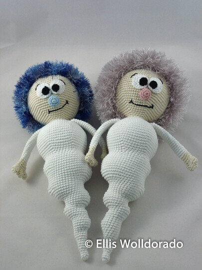 Eiszapfen-Wichtel XXL, Amigurumi, Häkelanleitung