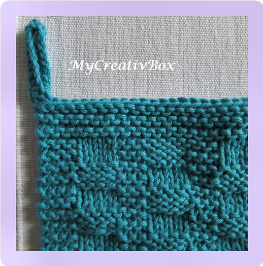 Waschlappen/Spültuch "Wellen" - gestrickt