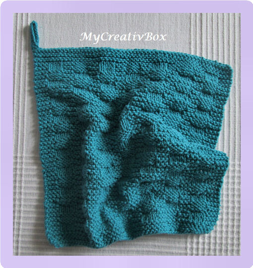 Waschlappen/Spültuch "Wellen" - gestrickt