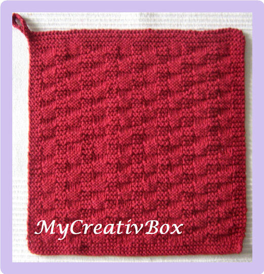 Waschlappen/Spültuch "Wellen" - gestrickt