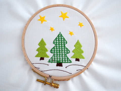 Stickdatei Wald 10x10, 13x18cm und 16x26cm