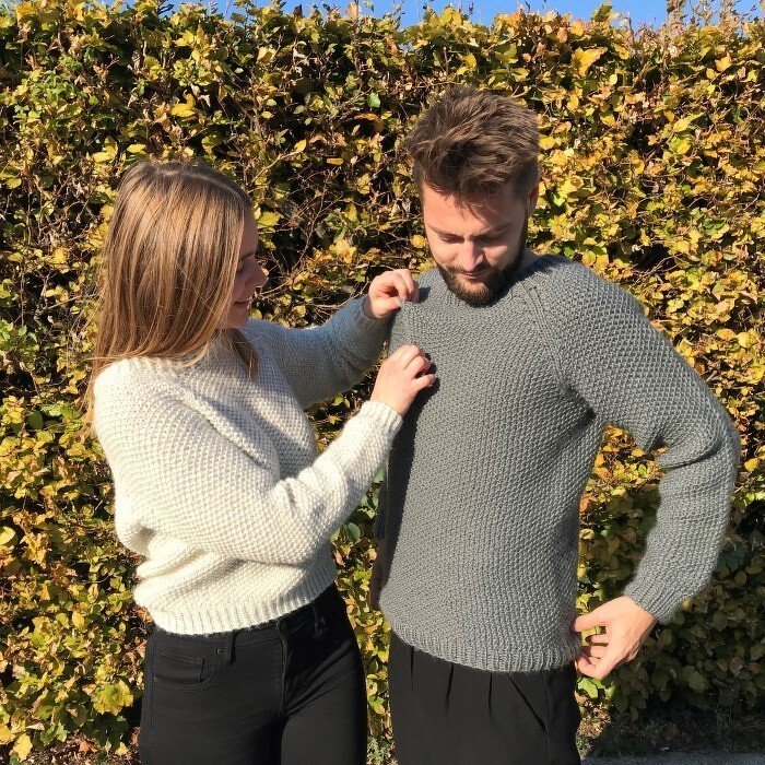 Asger Sweater in Seed Stitch - Knitting