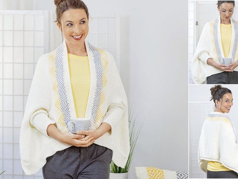 Jacke in Sashiko-Strick