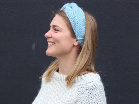 Perlengestricktes Haarband