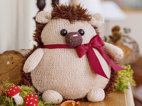 Gestrickter Türstopper "Igel"