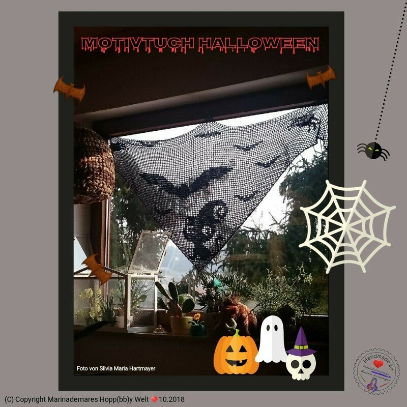 Motivtuch Halloween Katze - Bild 2