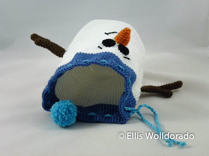 Schneemann Geschenkbeutel, Häkelanleitung