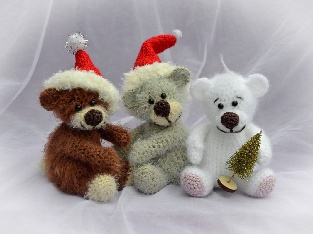 Teddy Bär mit Zuckerstange Weihnachtsdeko Geschenk Anhänger Christbaumschmuck - Bild 10