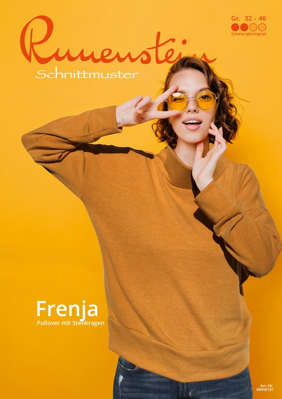 Frenja, Pullover mit Stehkragen 32-46 Schnittmuster & Nähanleitung