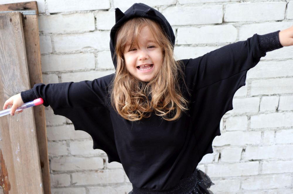 BAT-Hoodie Fledermaus Hoodie Gr. 74 - 164