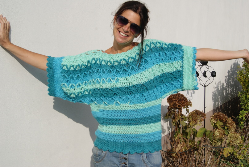 Set Häkelpulli und Mütze LOLLYPOP (für alle Größen)