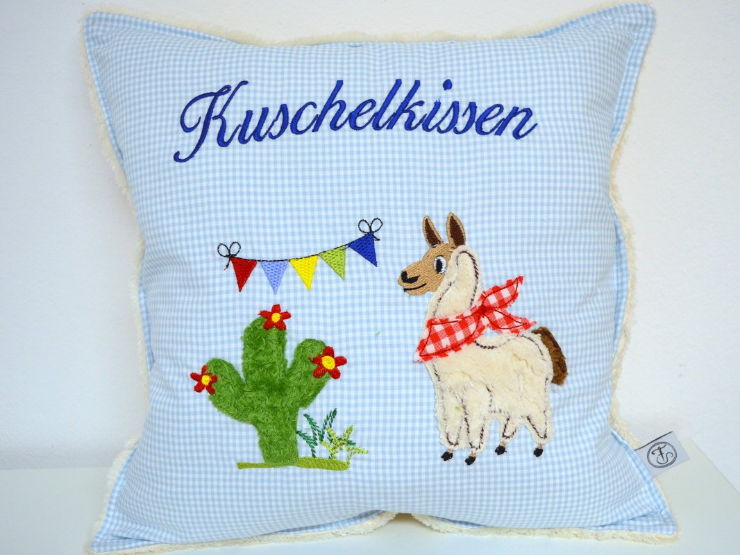 Stickdatei Lama mit Kaktus 3er SET 13x18cm