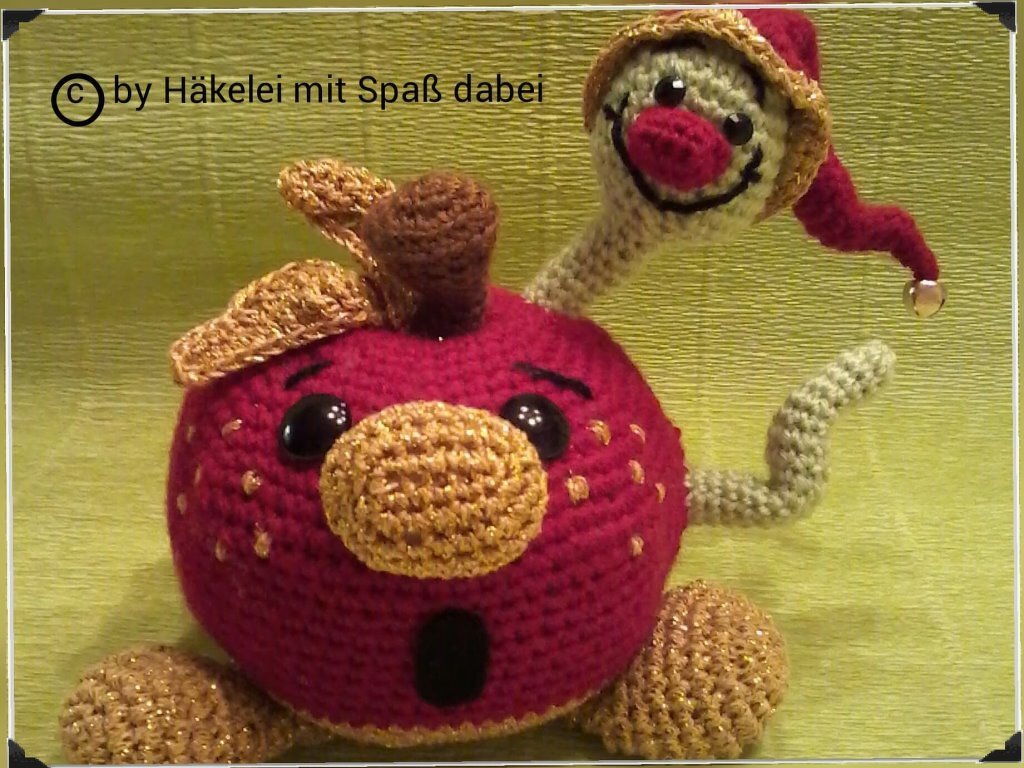 Häkelanleitung Amigurumi / Prinz Willipolt der III aus der Apfelmitte / Weihnachten