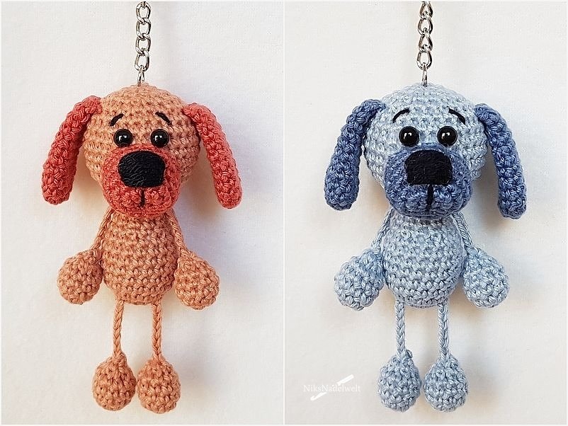 Häkelanleitung - Taschenbaumler Hund Hugo