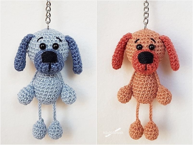 Häkelanleitung - Taschenbaumler Hund Hugo