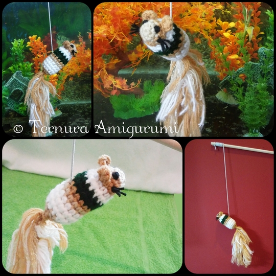 Crochet pattern of mouse, toy for cat PDF ternura amigurumi english