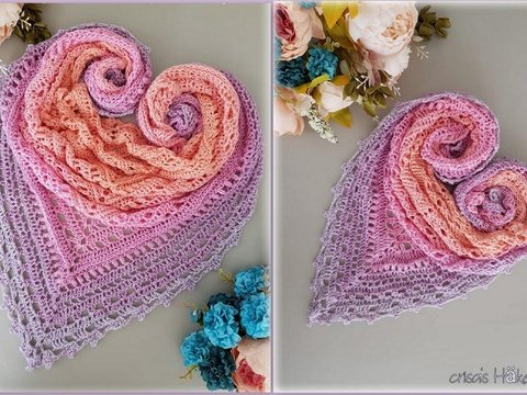 Häkelanleitung Tuch ++ Cinderella ++