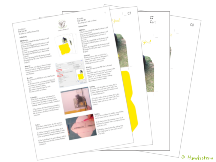 For You! Card+Envelope C7,C8 template+instructions