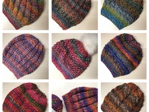 Strick-Anleitung 1 Mütze - 9 Muster