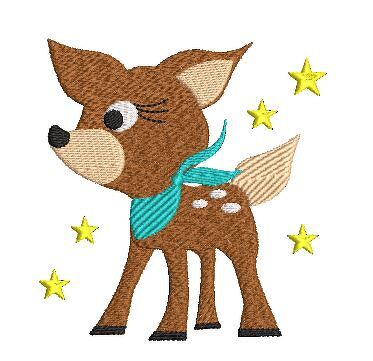 Stickdatei Reh großes SET für 10x10cm und 13x18cm Rahmen - Bild 3