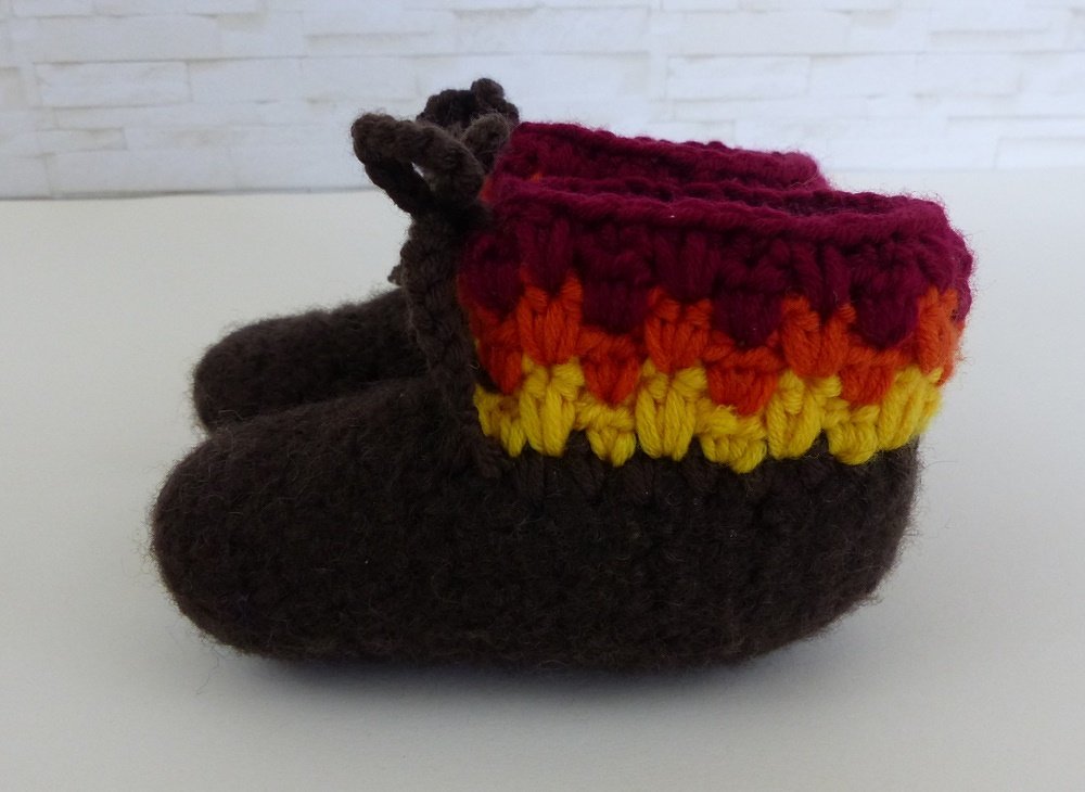 "MeiHomies 2.0" gehäkelte Filzpuschen für die ganze Familie