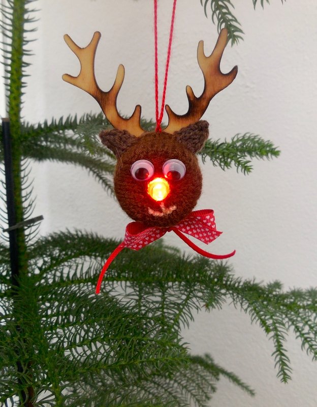 LED Teelicht Rentier - Strickanleitung