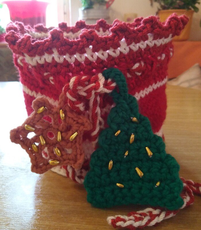 Häkelkörbchen , Geschenkskörbchen für Weihnachten