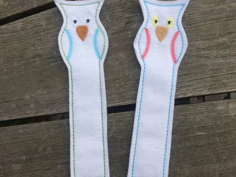 Lesezeichen Eule Stickdatei ♥ ITH 13x18