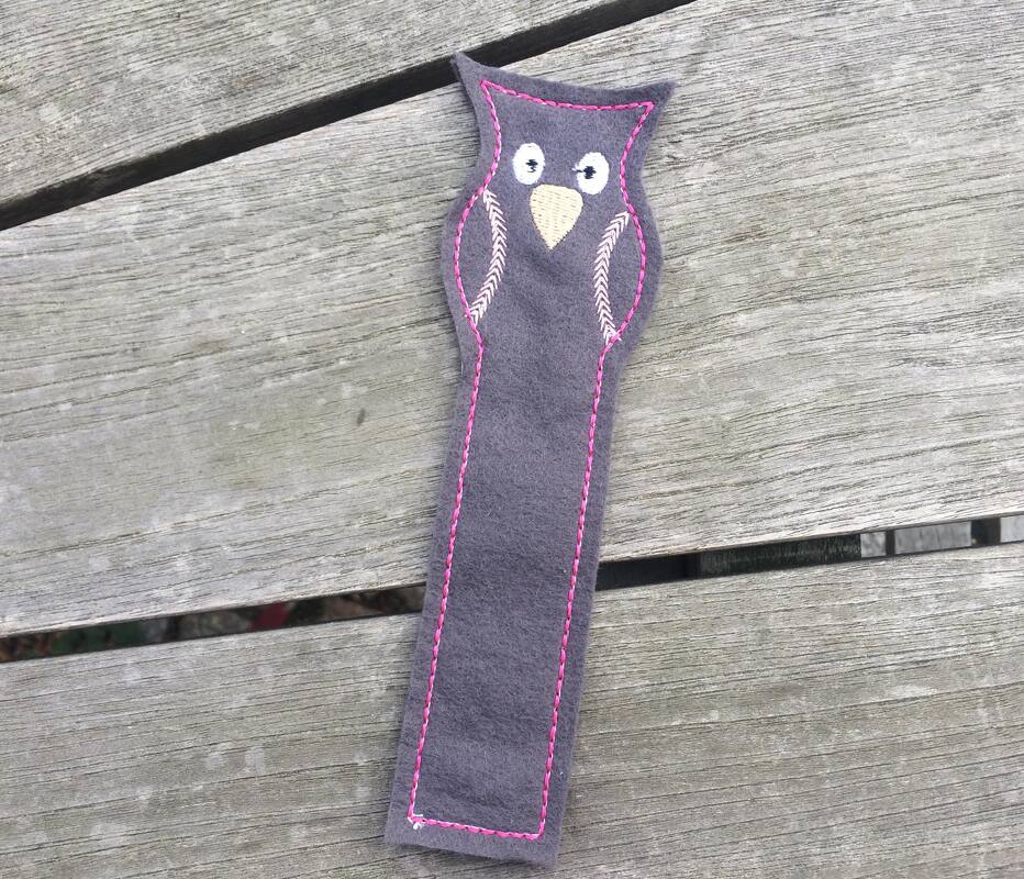 Lesezeichen Eule Stickdatei ♥ ITH 13x18 - Bild 2