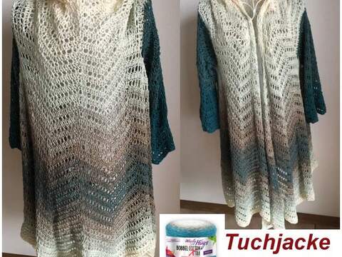 Tuchjacke "Explosion" häkeln mit 2 BOBBEL-COTTON XTRA von Woolly Hugs