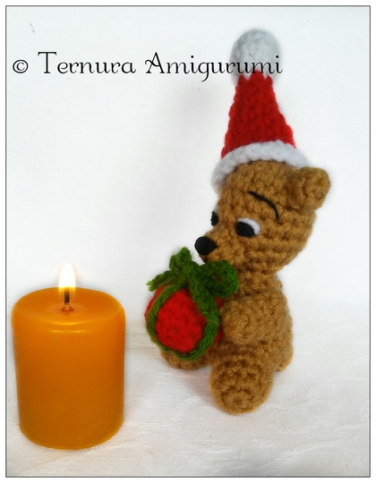 Häkelanleitung für kleiner Weihnachtsbär PDF ternura amigurumi deutsch