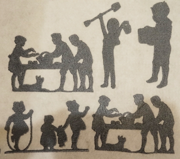 Nostalgie Kinder Silhouette Stickdatei Vol.1