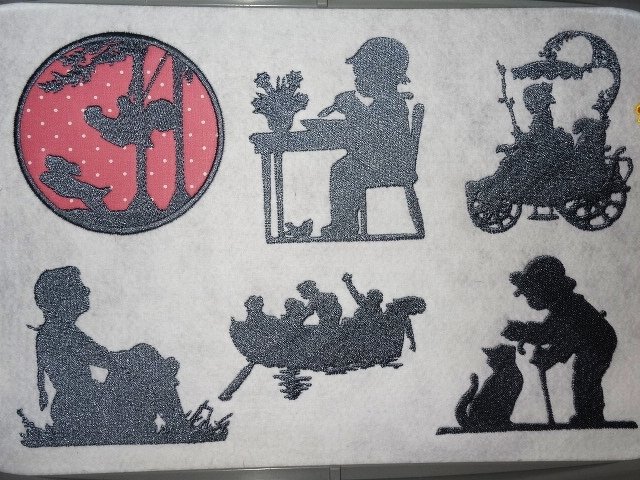 Nostalgie Kinder Silhouette Stickdatei Vol.2 - Bild 3