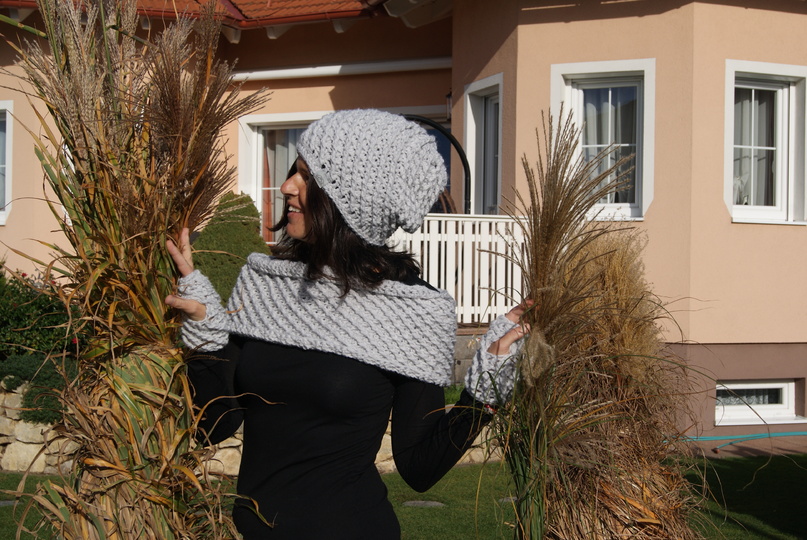 Häkelset SPIRALI Beanie / Schulterwärmer / Stulpen (ink. Größentabelle)