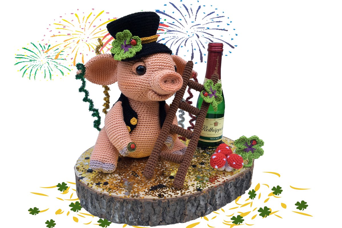 Lucky pig - Silvester Pattern Amigurumi - Crochet