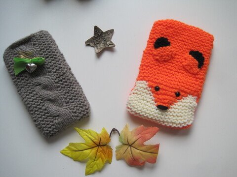 Strickanleitung Handytaschen im Set