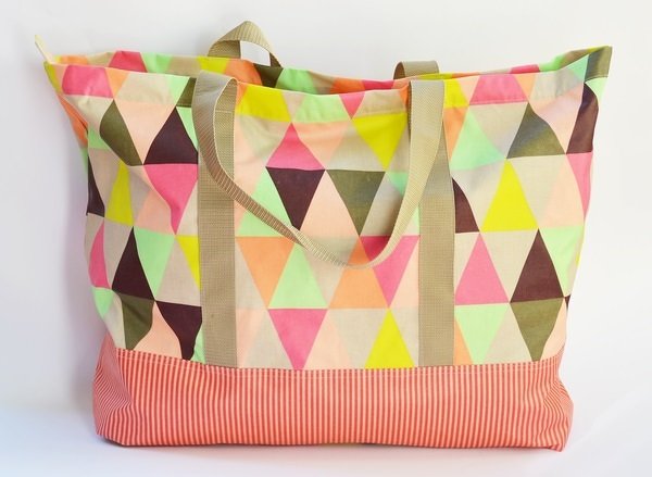 1502 Schnittmuster Shopper Tasche ToteBag Strandtasche 4 Größen PDF - Bild 3