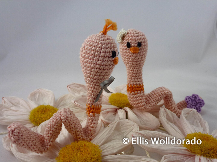 Regenwürmer Fred & Carla, Amigurumi, Häkelanleitung