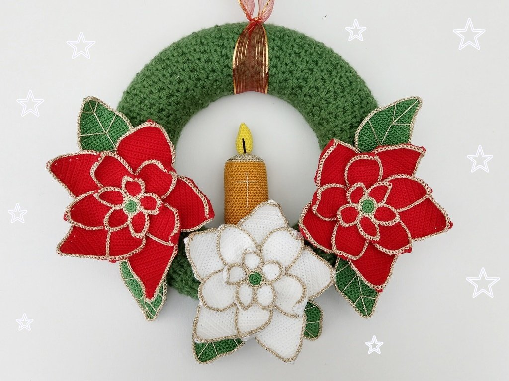 Häkelanleitung Türkranz Adventskranz Weihnachtsstern