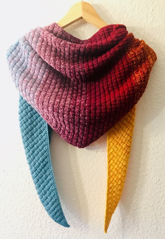 Strickanleitung Tuch Flechtwerk