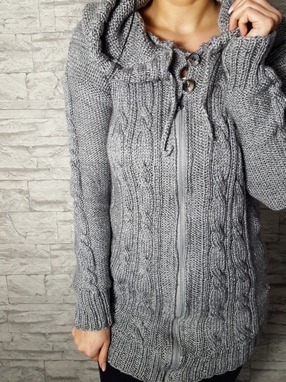 132 Strickanleitung Strickjacke Katja S/M L/XL