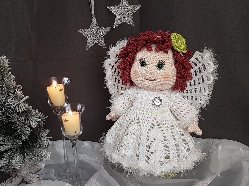 Häkelanleitung Puppenkleidung Engelchen Luise - Bild 7