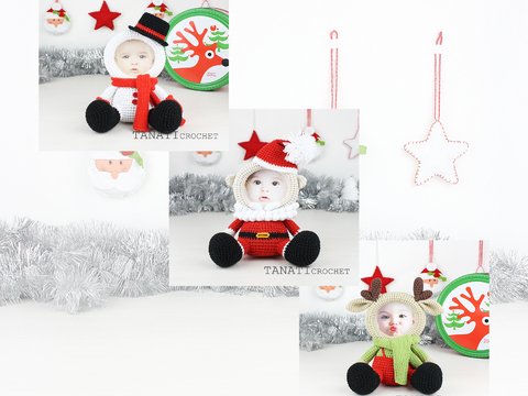 Häkelanleitung “Mini Bilderrahmen Weihnachtskollektion”