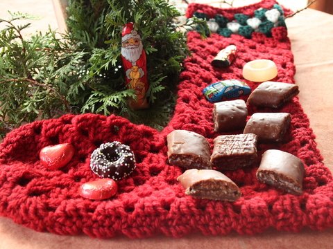 Häkelanleitung XXL Nikolausstiefel  mit Aufhänger - Weihnachtsstrumpf