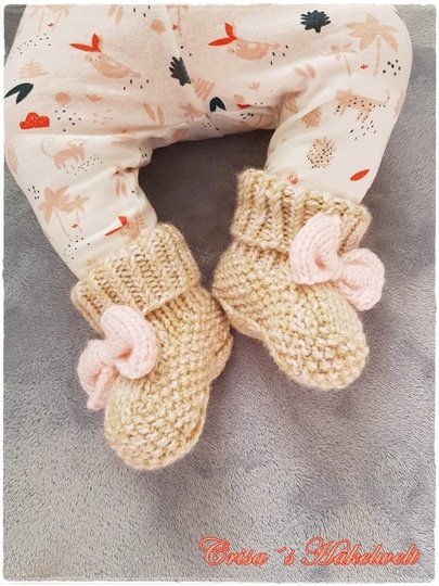Strickanleitung Babyboots "Cuteness" in allen Größen strickbar!